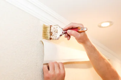 Pose de papier peint à Vailhourles — revêtements muraux et toiles de verre